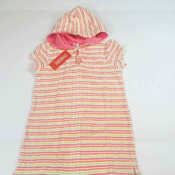 NWT Gymboree Stripe Hooded Terry Cover-Up Size 6 - Picture 1 of 3
